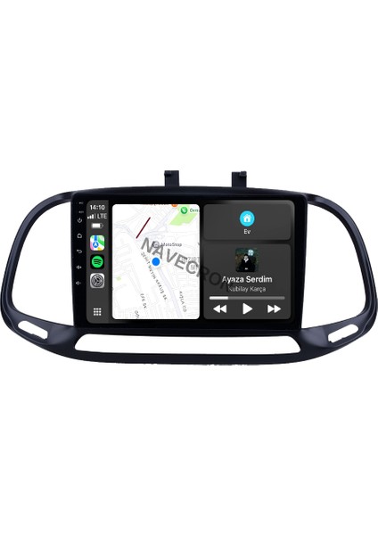 Fıat Doblo D4 2015-23 9" Uyumlu Android Multimedia Gerçek 4/64 Kablosuz Carplay Geri Görüş Kameralı