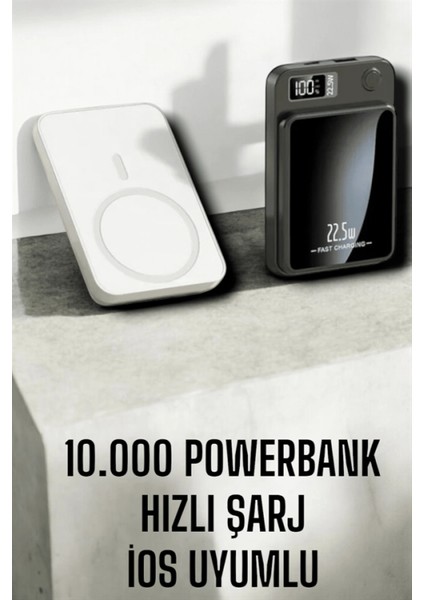 22.5W Magsafe Kablosuz Şarjlı Powerbank Dijital Ekran ve Hızlı Şarj modelleri