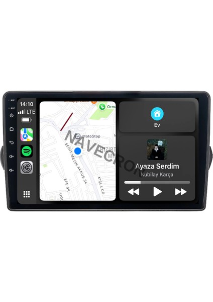 Fıat Egea 9"uyumlu Android Multimedia Gerçek 4/64 Kablosuz Carplay Geri Görüş Kameralı