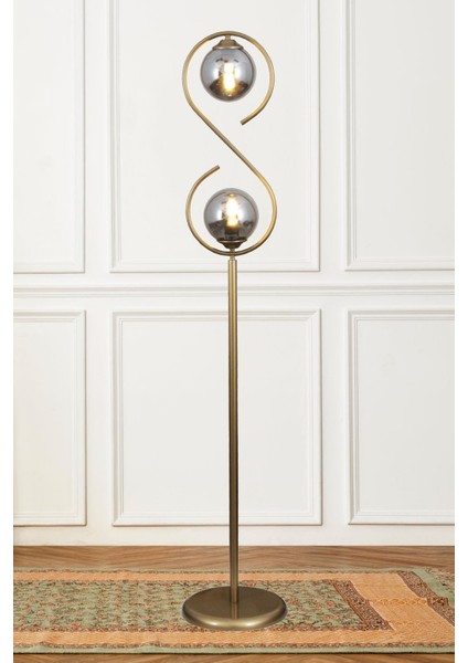 Sonsuz 2 Li Eskitme Lambader Füme Camlı Modern , Oturma Odası ,yatak Odası , Salon Lambader