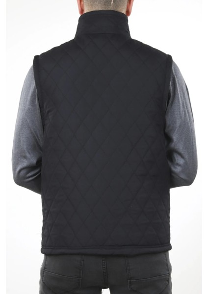 Erkek Siyah Cepli Içi Polarlı Rahat Kalıp Kapitone Şişme Yelek fiyatları