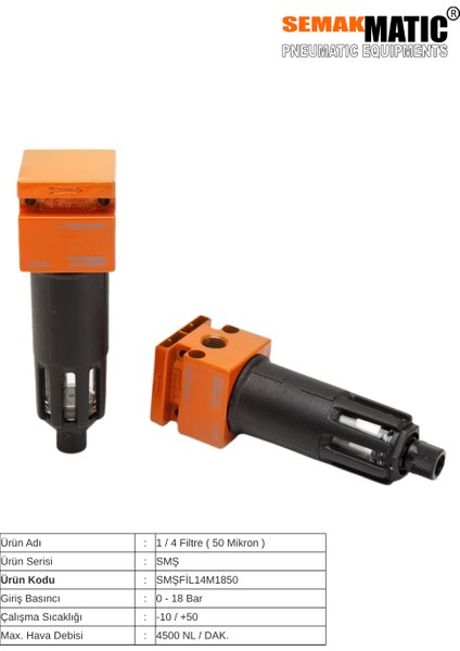 1/4" Metal Filtre 50 Mikron fiyatları