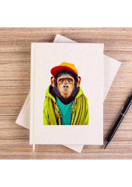 The Monkey Çizgisiz Kanvas Defter Çizgisiz
