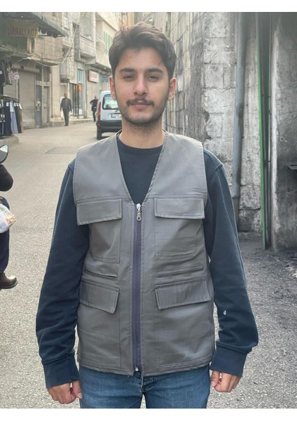 Erkek Yazlık Keten Kumaş Avcı Yelek Çok Cepli 7 Cep Beden Tablosuna Göre Sipariş Veriniz.