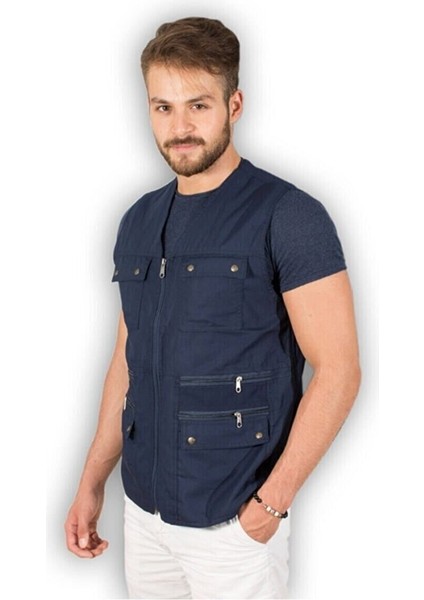 Erkek Laci Yazlık Kumaş Avcı Yelek Çok Cepli fiyatları