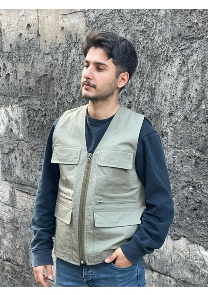Erkek Yazlık Keten Kumaş Avcı Yelek Çok Cepli 7 Cep Beden Tablosuna Göre Sipariş Veriniz.