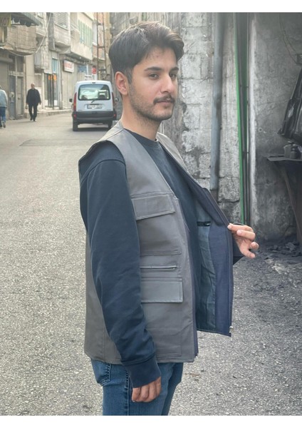 Erkek Yazlık Keten Kumaş Avcı Yelek Çok Cepli 7 Cep Beden Tablosuna Göre Sipariş Veriniz. fiyatları