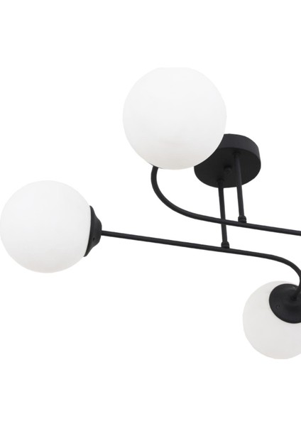 Capri 4 Lü Siyah Avize Beyaz Camlı Dekoratif Tasarım Yatak Odası Mutfak Salon Avize modelleri