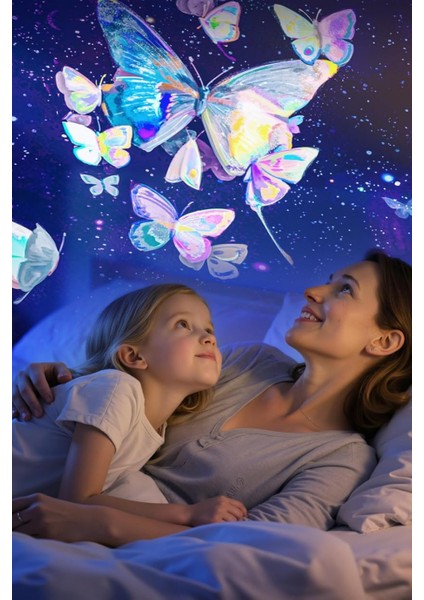 Yıldızlı Gökyüzü Projektörü Çocuk Gece Lambası, 2 Disk, A+++ fırsatları