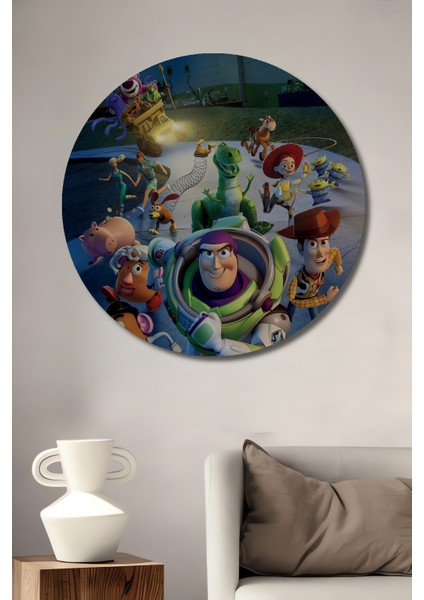 Toy Story Macerası Ahşap Mdf Dekoratif Yuvarlak