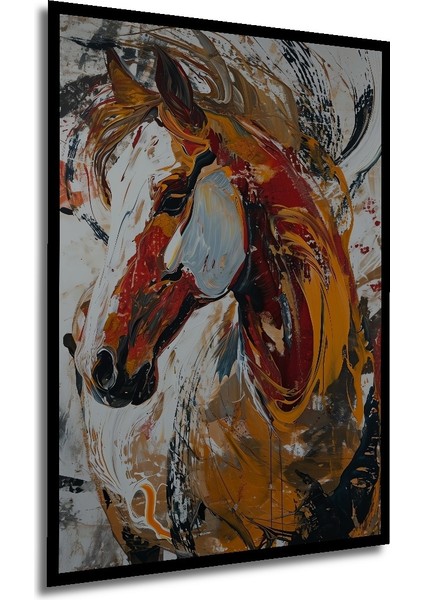 Çerçeve Görünümlü Enerjik At Dekoratif Ahşap Mdf Dikdörtgen modelleri