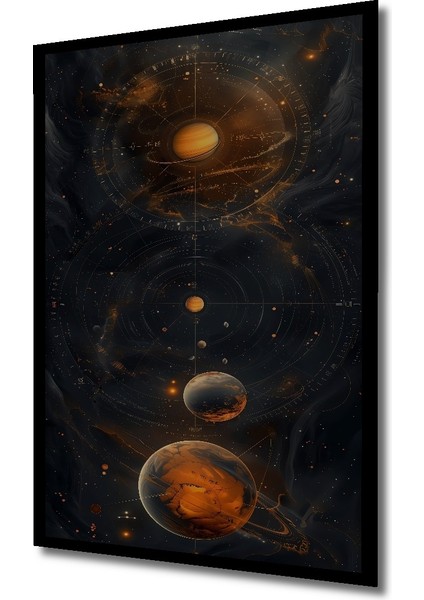 Çerçeve Görünümlü Gızemlı Evrenin Sonsuzluğu Ahşap Mdf Dekoratif Dikdörtgen fiyatları