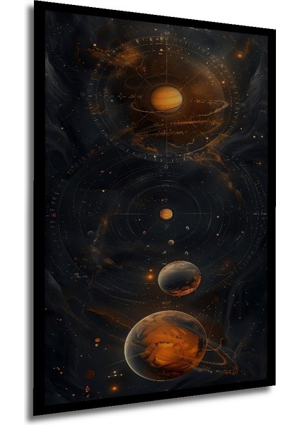 Çerçeve Görünümlü Gızemlı Evrenin Sonsuzluğu Ahşap Mdf Dekoratif Dikdörtgen modelleri