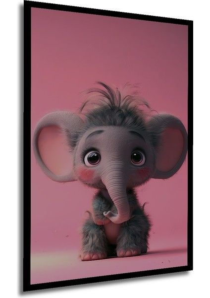 Çerçeve Görünümlü Sevimli Fil Dekoratif Ahşap Mdf modelleri