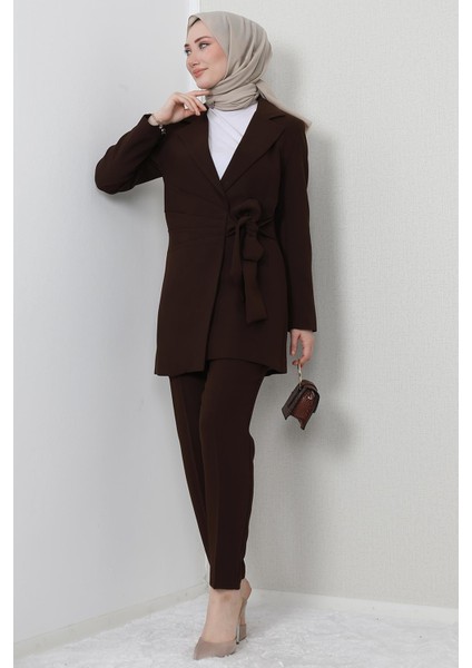 Adelisa Ceket Takım Acı Kahve