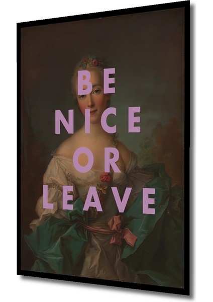 Çerçeve Görünümlü Be Nice Or Leave Barok Tarzı Dekoratif Ahşap Mdf Dikdörtgen fiyatları