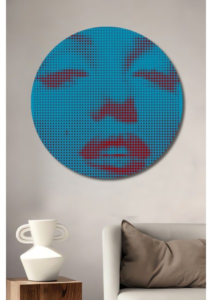 Marilyn Monroe Ahşap Mdf Dekoratif Yuvarlak