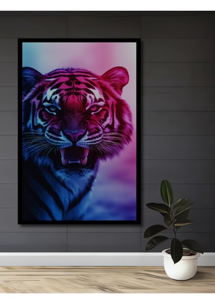 Çerçeve Görünümlü Neon Kaplan Dekoratif Ahşap Mdf