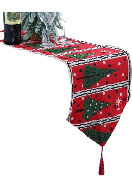 Noel Ev Dekorasyon Malzemeleri Örme Kumaş Masa Runner (Yurt Dışından)