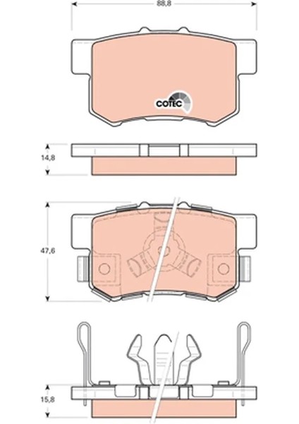 GDB3438 - Fren Balatası Arka - Trw fiyatları