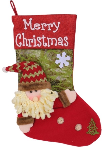 Üç Boyutlu Noel Baba Çorap Noel (Yurt Dışından)