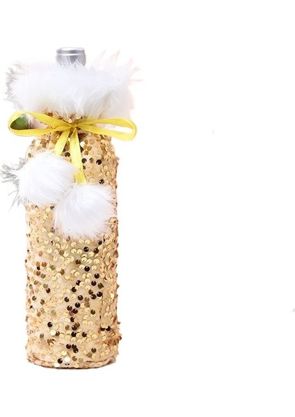 Noel Pullu Şarap Şişesi Kapağı Peluş Dudak Ruju Şarap Kapağı (Yurt Dışından)
