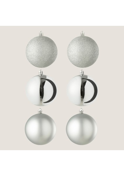 Bewa 6lı Yılbaşı Topu Seti Gümüş fiyatları