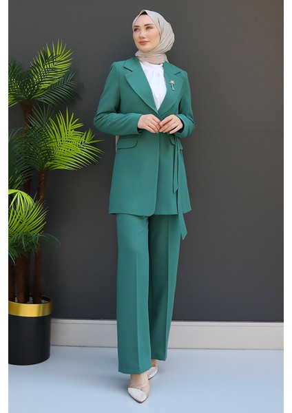 Asimetrik Taşlı Takım Yeşil modelleri