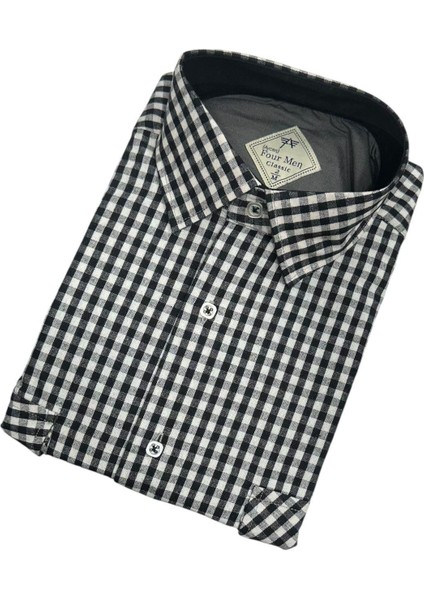 Klasik %100 Cotton Uzun Kollu Terletmeyen Kışlık Flanel Gömlek (Regular Kalıp) fiyatları