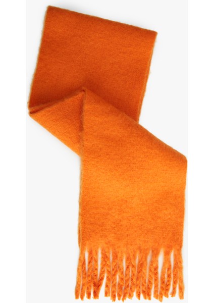 Yumuşak Dokulu Püsküllü Uzun Atkı