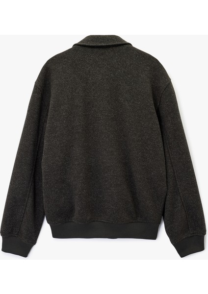 Uzun Kollu Cepli Fermuarlı Gömlek Yaka Kaşe Bomber Ceket fiyatları