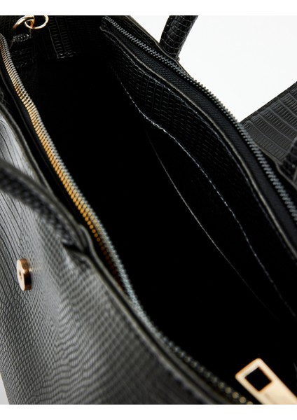 Timsah Derisi Görünümlü Saplı Askılı Omuz Çantası fırsatları