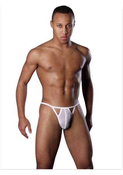 Süslü Beyaz Transparan Erkek Iç Çamaşırı Tesori TESSİLLİ5432