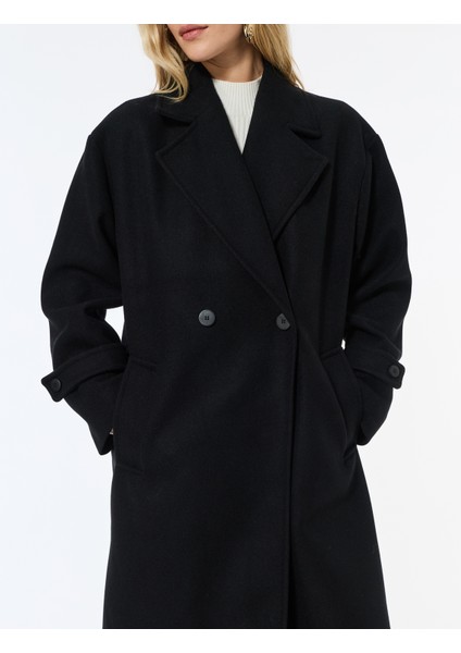 Oversize Kaban Kaşe Uzun Kollu Cepli Düğmeli Kruvaze indirimleri