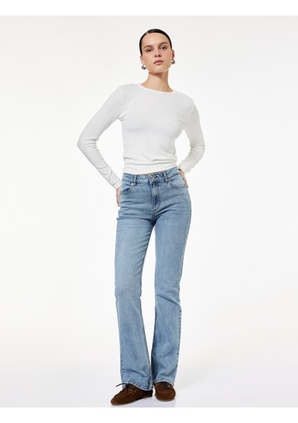 Cepli Pamukluslim Fit Ispanyol Paça Jean Pantolon - Flare Jeans fiyatları