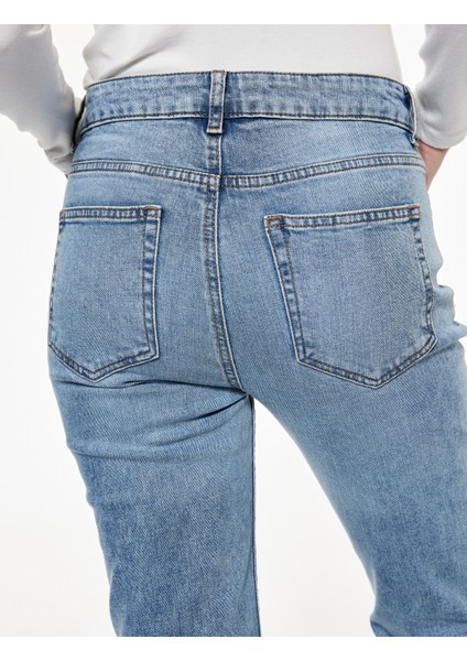 Cepli Pamukluslim Fit Ispanyol Paça Jean Pantolon - Flare Jeans modelleri