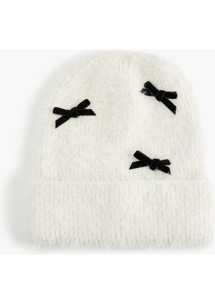 Katlı Yumuşak Dokulu Fiyonk Detaylı Örgü Bere