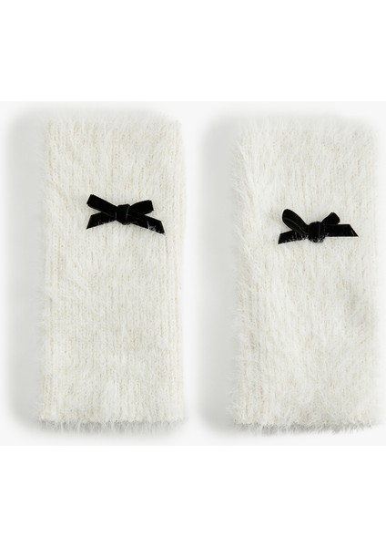 Yumuşak Dokulu Fiyonk Detaylı Parmaksız Eldiven