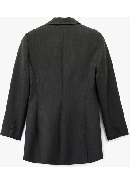 Kruvaze Yaka Uzun Kollu Cep Detaylı Düğmeli Blazer Ceket fiyatları