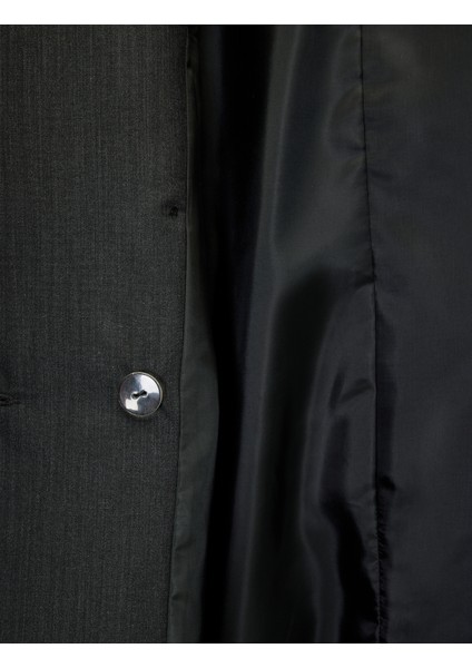 Kruvaze Yaka Uzun Kollu Cep Detaylı Düğmeli Blazer Ceket fırsatları