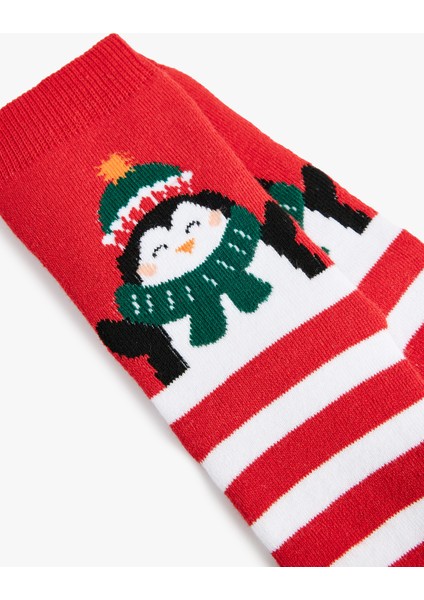 Penguen Detaylı Pamuklu Havlu Çorap modelleri