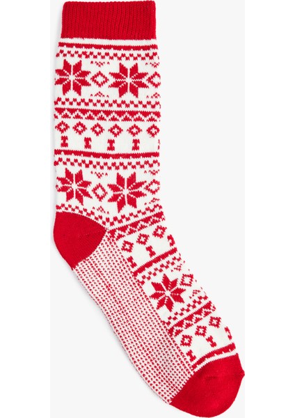 Yılbaşı Temalı Kalın Soket Çorap