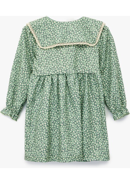 Bebe Yaka Uzun Kollu Çiçekli Elbise fiyatları
