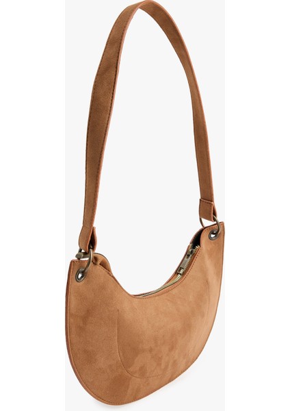 Fermuarlı Suni Süet Omuz Çantası fiyatları