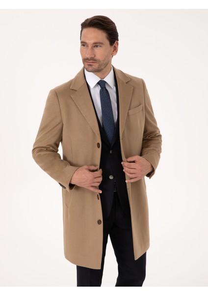 Erkek Camel Slim Fit Palto 50314889-VR015 modelleri