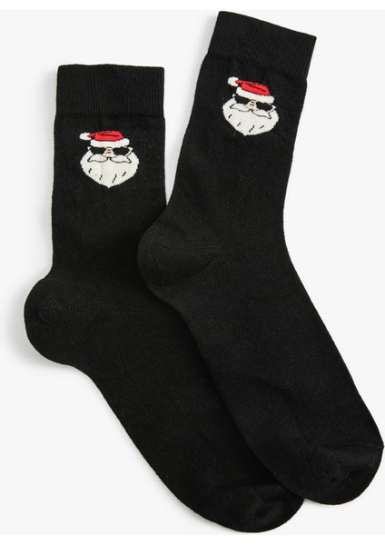 Yılbaşı Temalı Pamuklu Soket Çorap