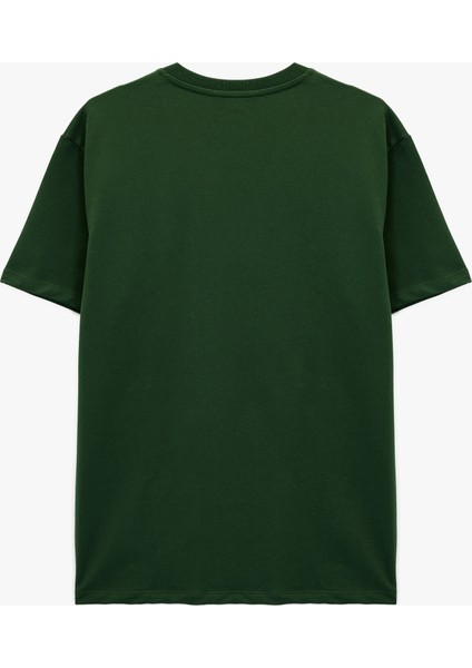 Regular Fit Kısa Kollu Pamuklu Bisiklet Yaka Baskılı Spor Tişört fiyatları