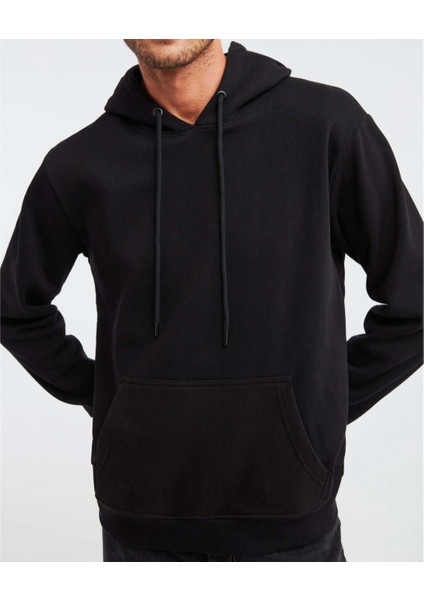 Erkek Kapüşonlu Kanguru Cepli Yumuşak Pamuklu Üç Iplik Kumaş Üst Kalite Sweatshırt fırsatları