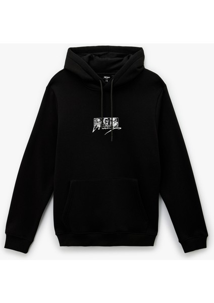 Uzun Kollu Kapşonlu Lisanslı Van Gogh Baskılı Sweatshirt