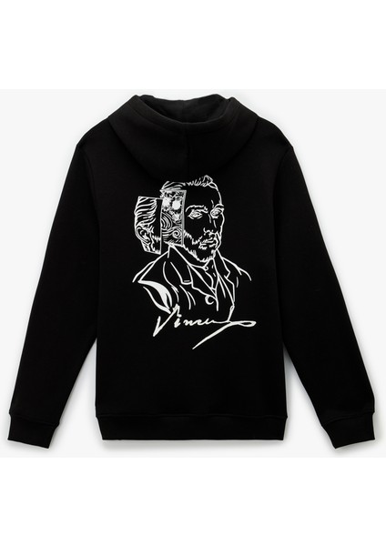 Uzun Kollu Kapşonlu Lisanslı Van Gogh Baskılı Sweatshirt fiyatları